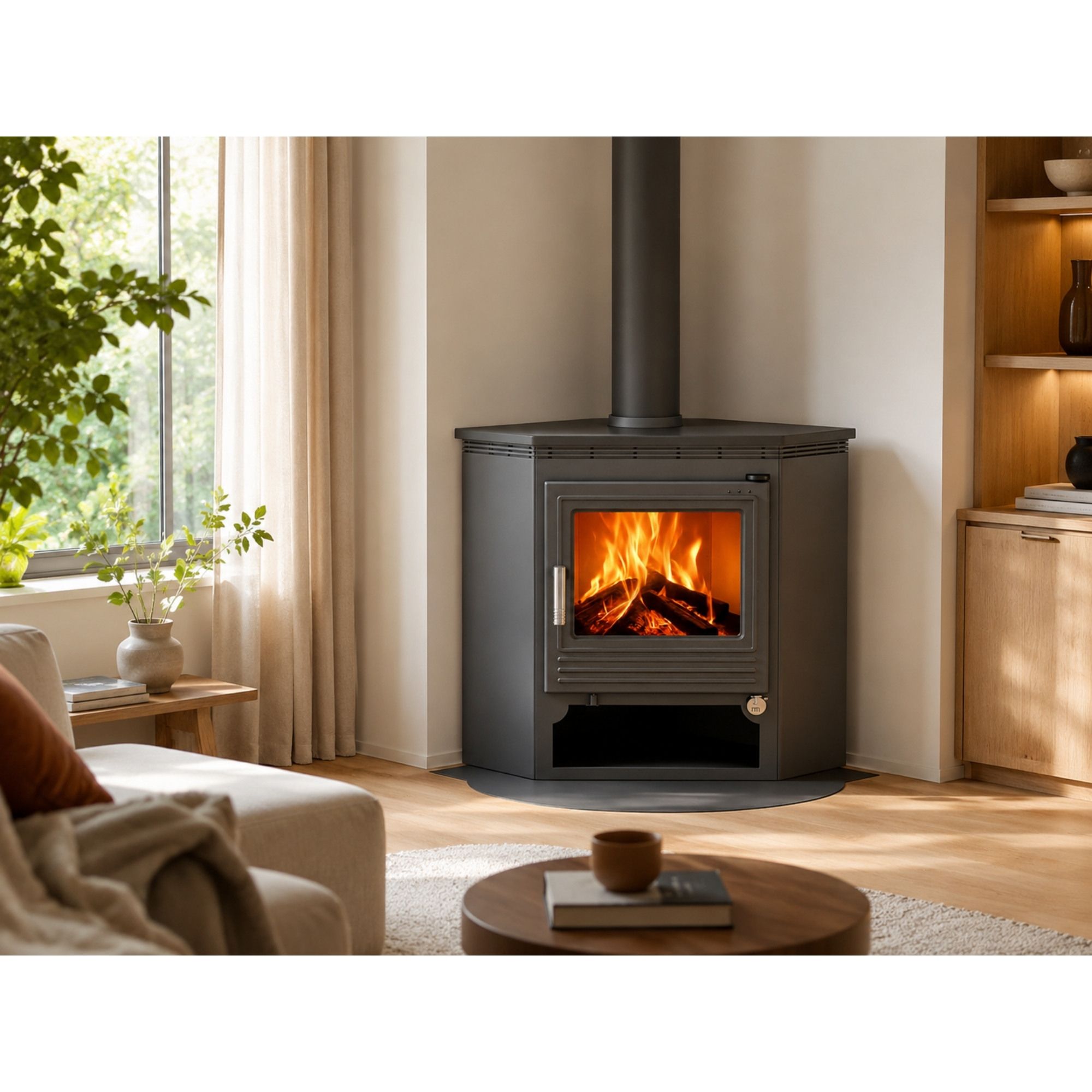 Poêle à bois d'angle - FIREMATIC Dallas 11.3 kW