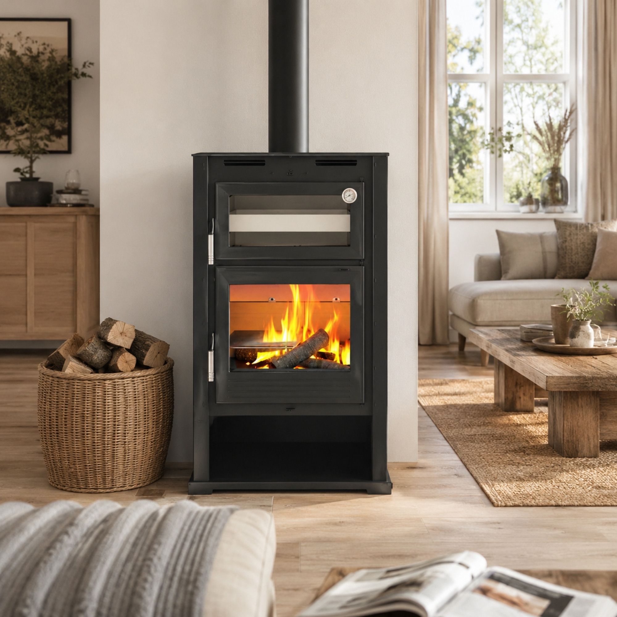 Poêle à bois ventilé avec four - FIREMATIC Kentucky 9.5 kW