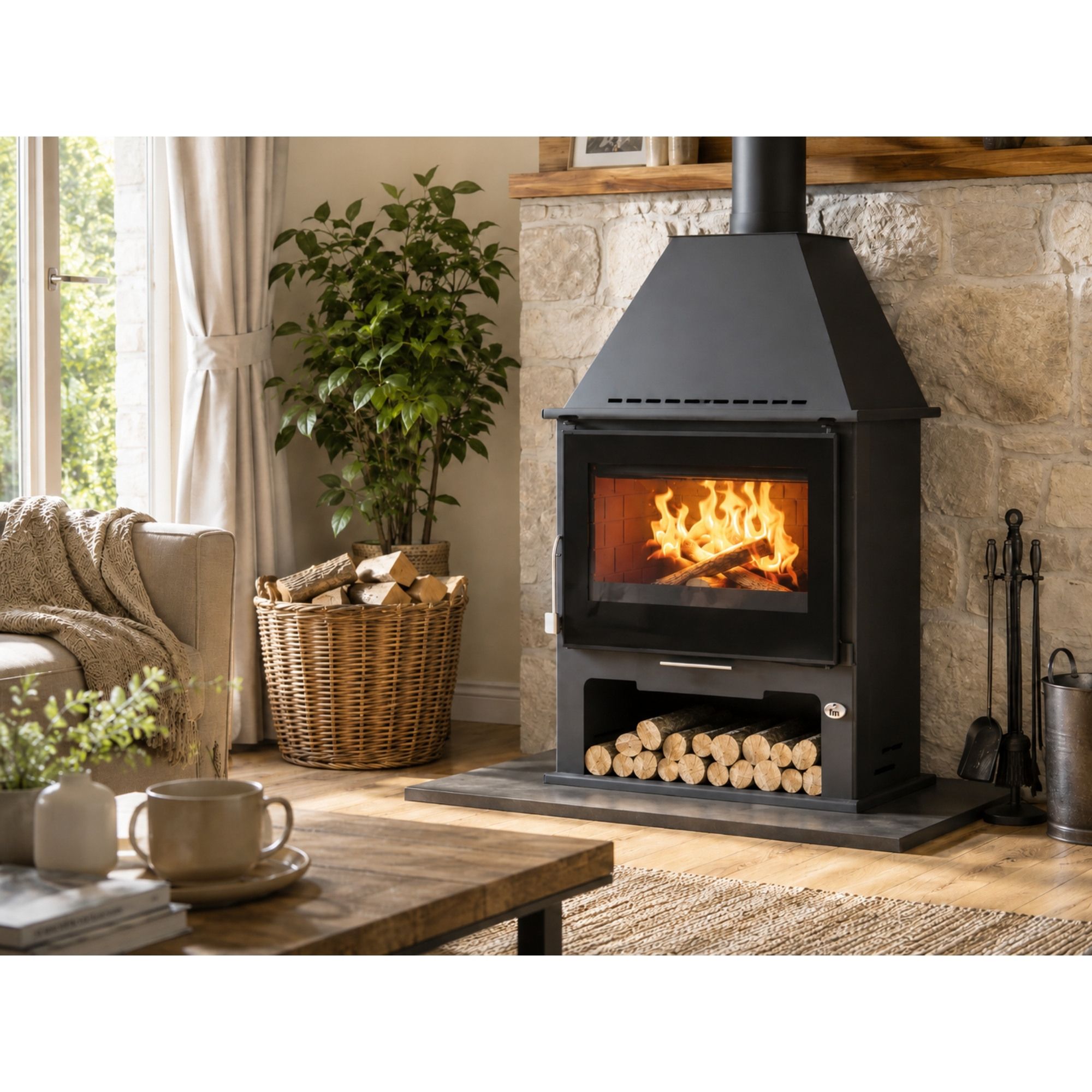 Poêle à bois ventilé - FIREMATIC Boston Luxe 12.6 kW