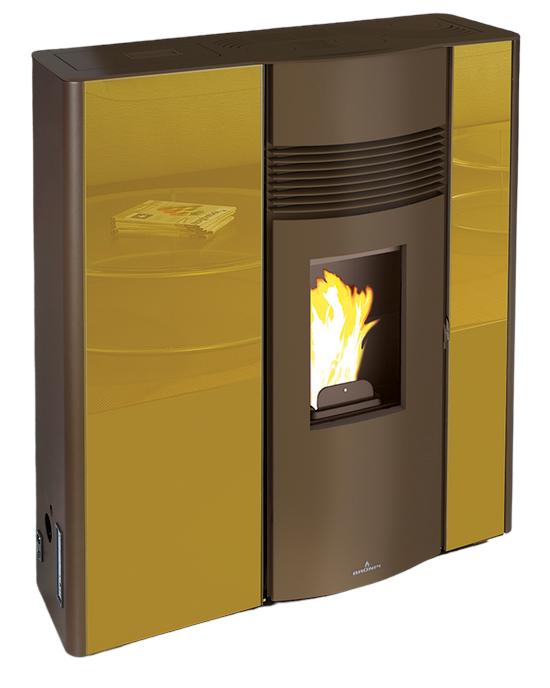 Poêle à granulés extra-plat option canalisable - BRONPI Olivia 11 kW