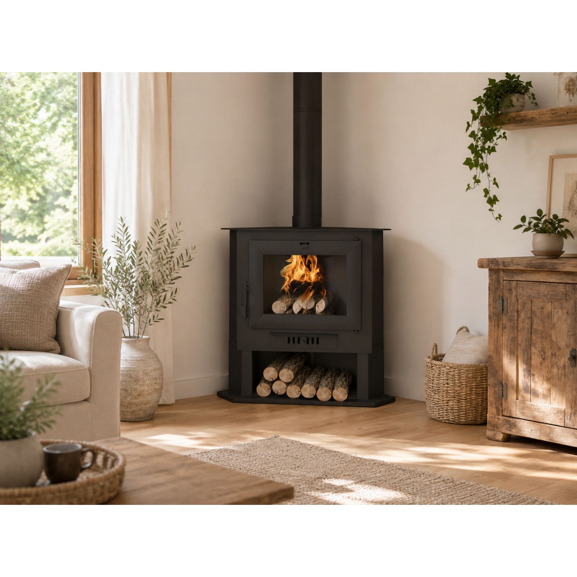 Poêle à bois d'angle - FIREMATIC Orlando 11.2 kW