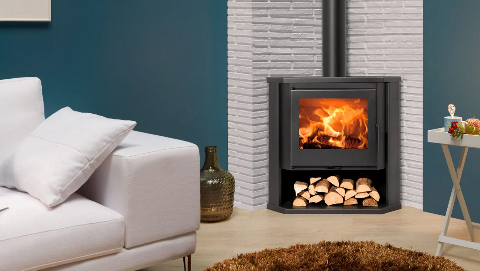 Poêle à bois d'angle - PANADERO Sintra 7 kW