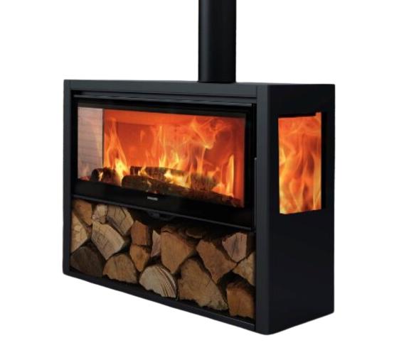 Poêle à bois raccordable 3 vitres - PANADERO Chopin 3V 8.2 kW