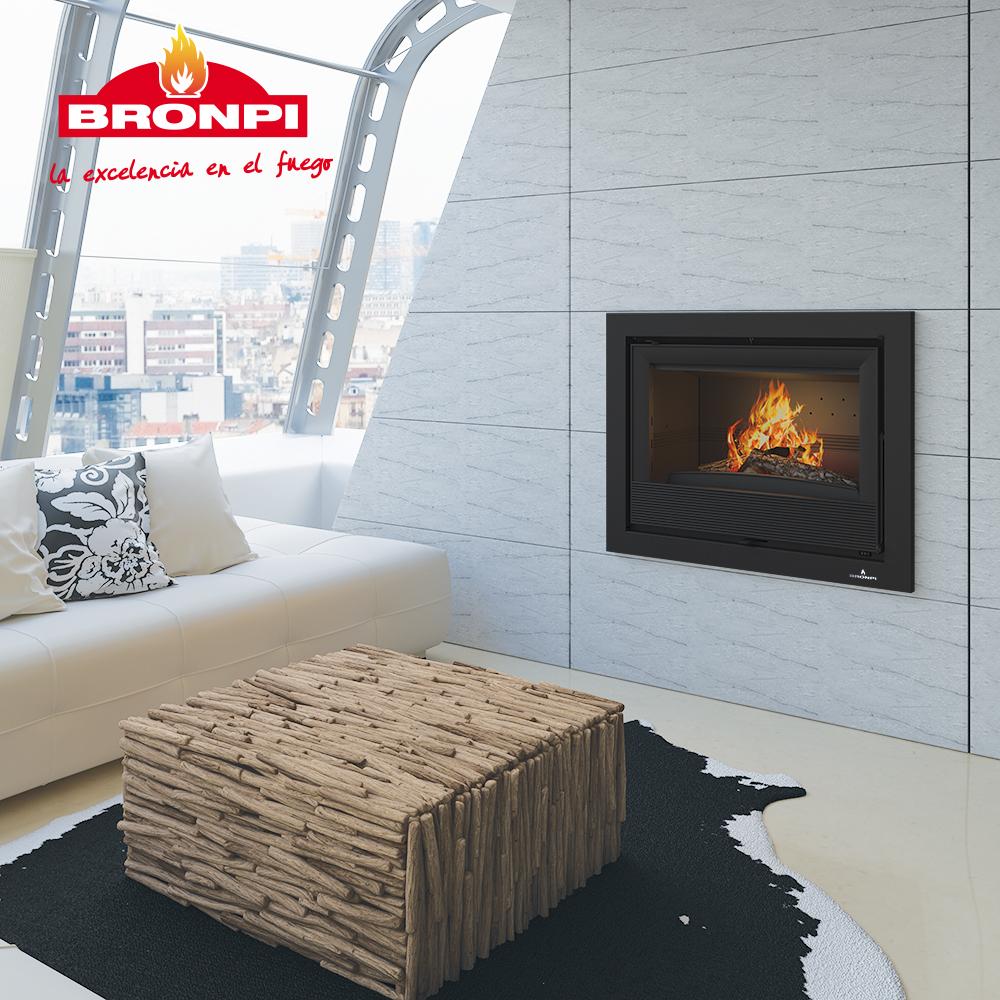 Insert à bois ventilé canalisable - BRONPI Paris 55 9.5 kW
