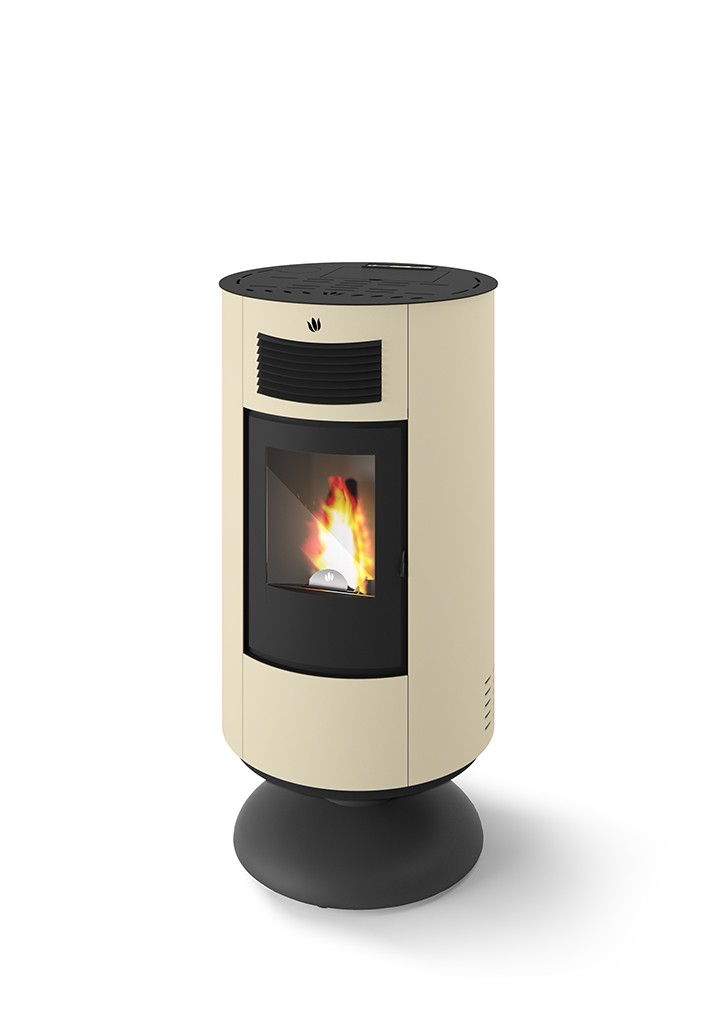Poêle à granules rond - ORIGINE PHEBO Circe 5S-8 7.5 kW