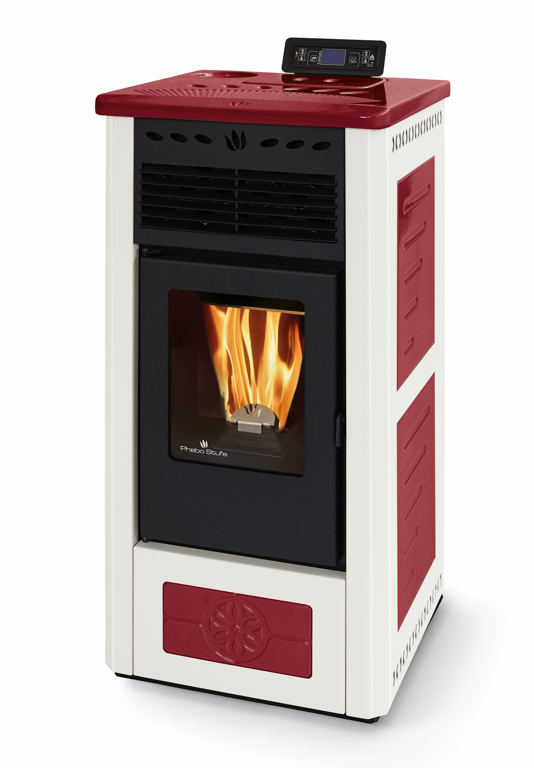 Poêle à granules en céramique - ORIGINE PHEBO Febe Bicolore 5S-8 7.5 kW