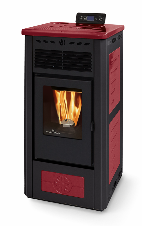 Poêle à granules en céramique - ORIGINE PHEBO Febe Bicolore 5S-8 7.5 kW