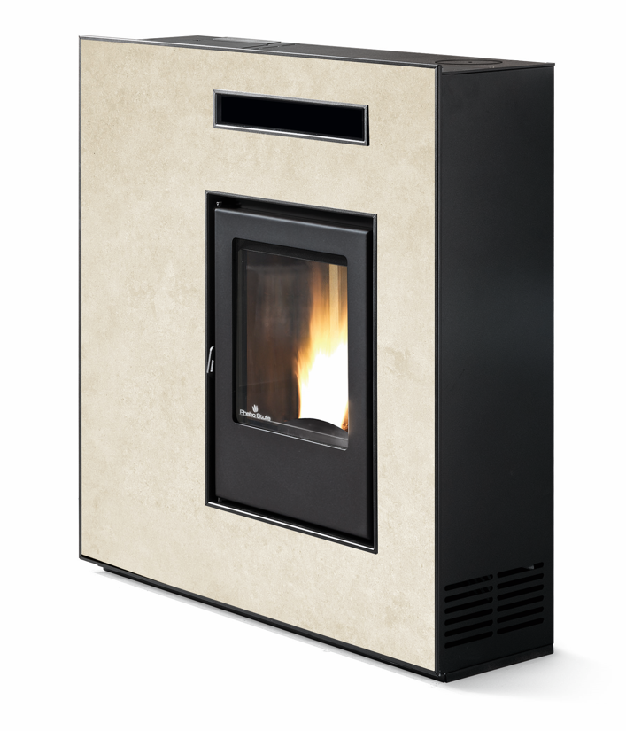 Poêle à granulés extra plat - ORIGINE PHEBO Musa Reverse 11.5 kW