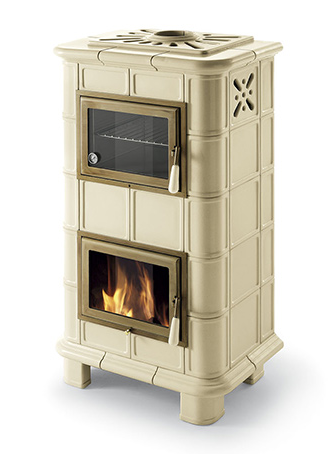 Poêle à bois avec four en céramique - ORIGINE PH Demetra 4S 11.8 kW