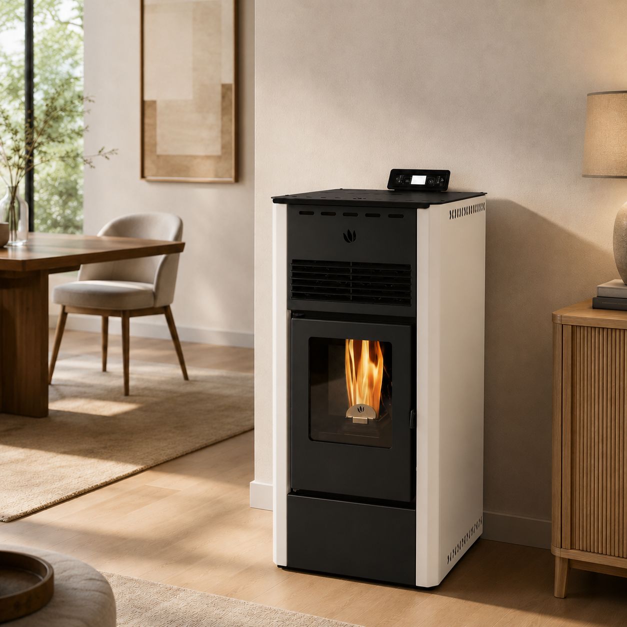Poêle à granulés ventilé - ORIGINE PHEBO Afrodite 5S-XL 7.5 kW