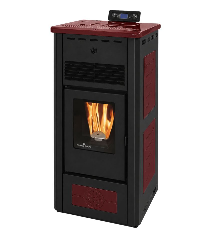 Poêle à granules en céramique - ORIGINE PHEBO Febe Bicolore 5S-XL 7.5 kW