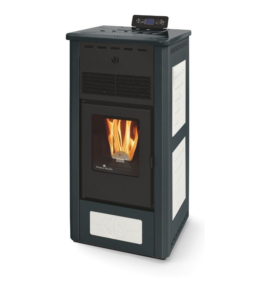 Poêle à granules en céramique - ORIGINE PHEBO Gea Bicolore 5S-XL 7.5 kW