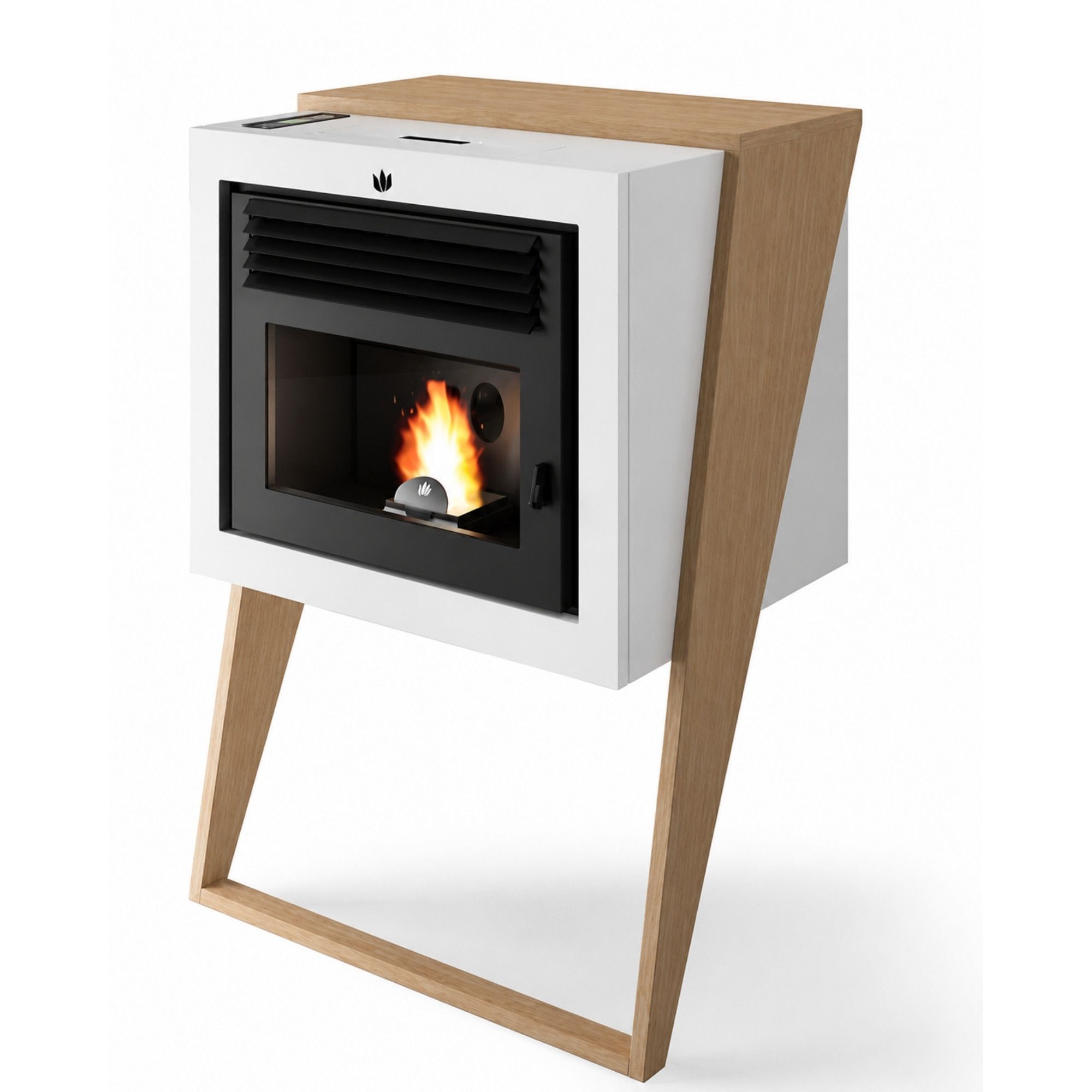 Poêle à granulés suspendu - ORIGINE PHEBO Q-bix 7.8 kW