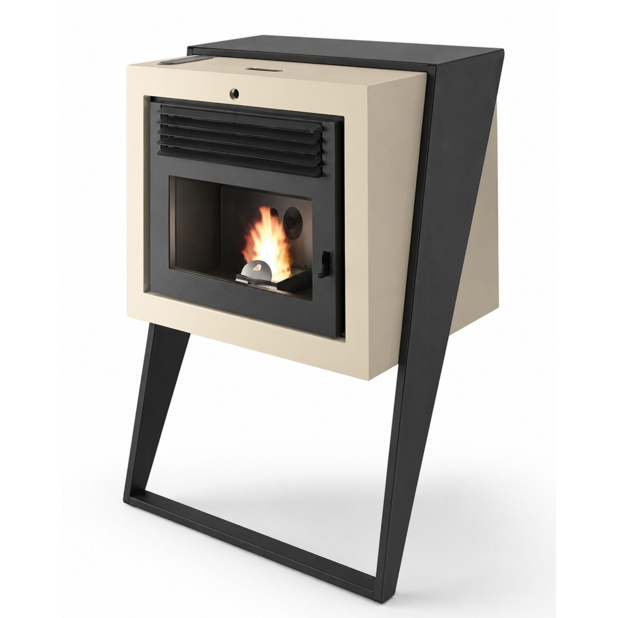 Poêle à granulés suspendu - ORIGINE PHEBO Q-bix 7.8 kW
