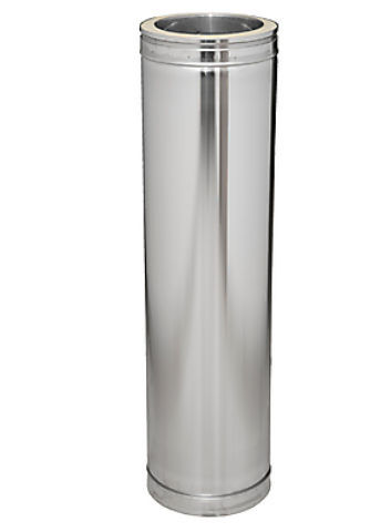 Conduit droit paroi isolé 440 mm Ø80mm - DW 316L/304