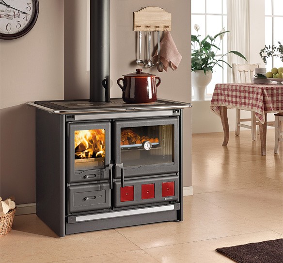 Cuisinière à bois raccordable - LA NORDICA Rosa XXL.16 Steel 10.5 kW