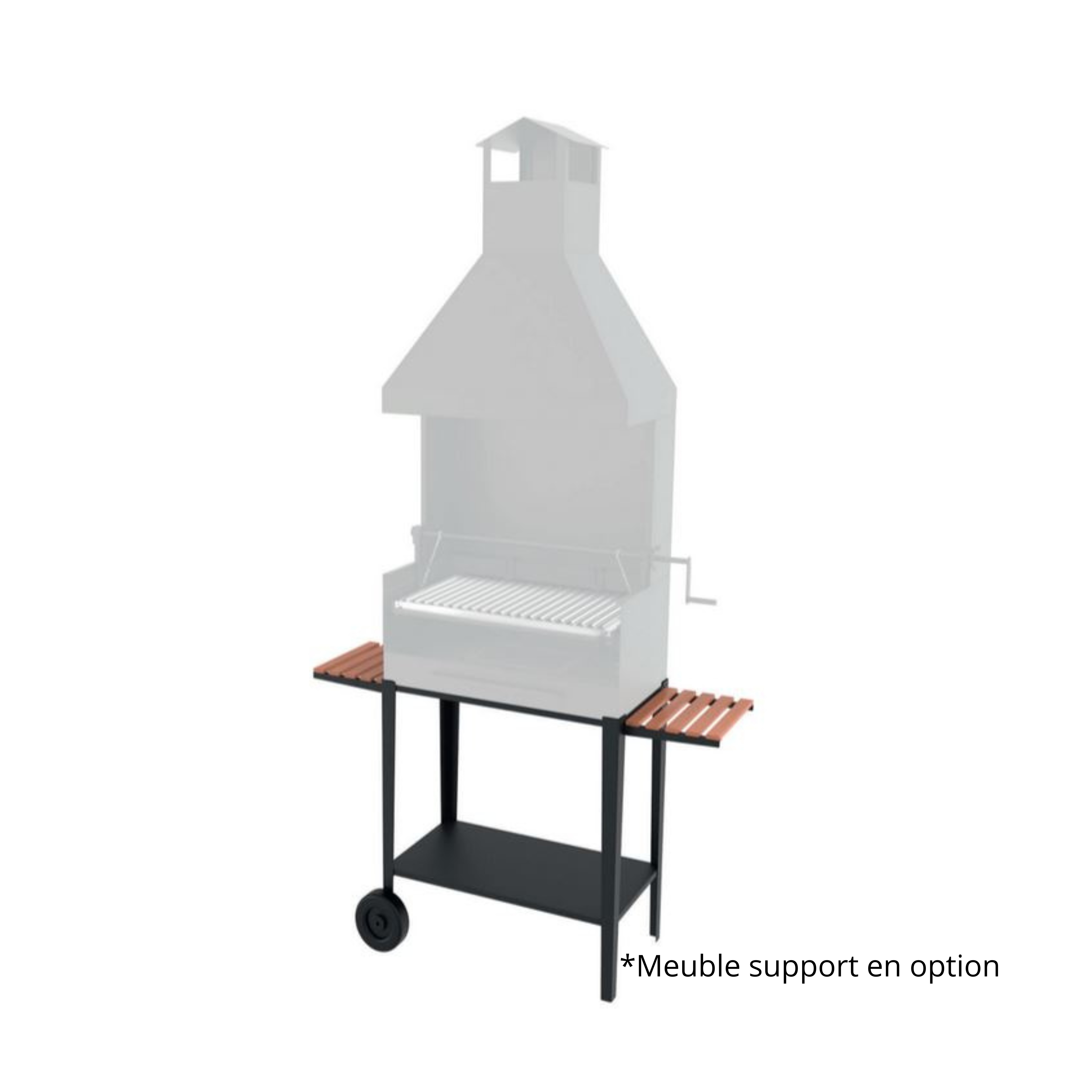 Barbecue bois/charbon à manivelle - FM CALEFACCION - BVE-82