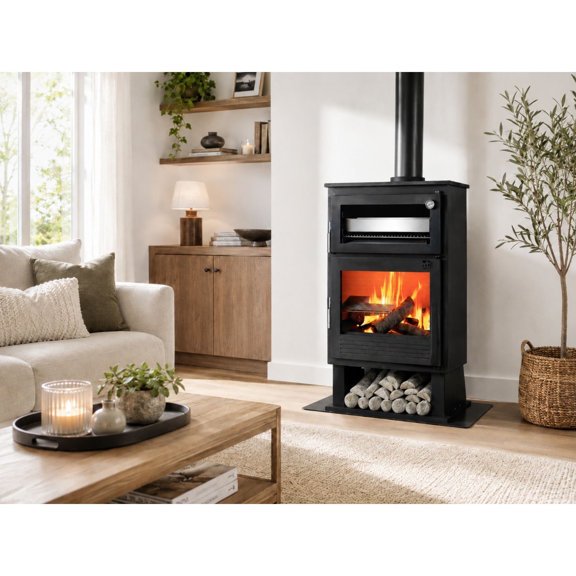 Poêle à bois avec four - FIREMATIC Nebraska 9.5 kW