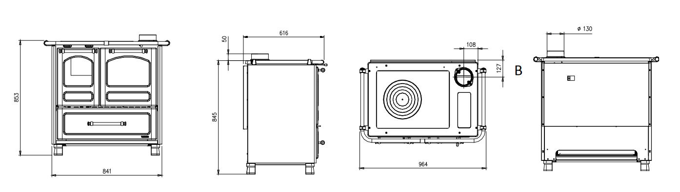 Cuisinière à bois - LA NORDICA Family.16 4.5 7.5 kW