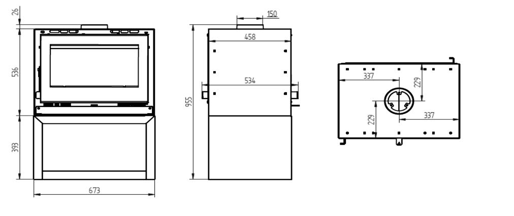 Poêle à bois 2 vitres - FIREMATIC Ottawa - S 12.6 kW