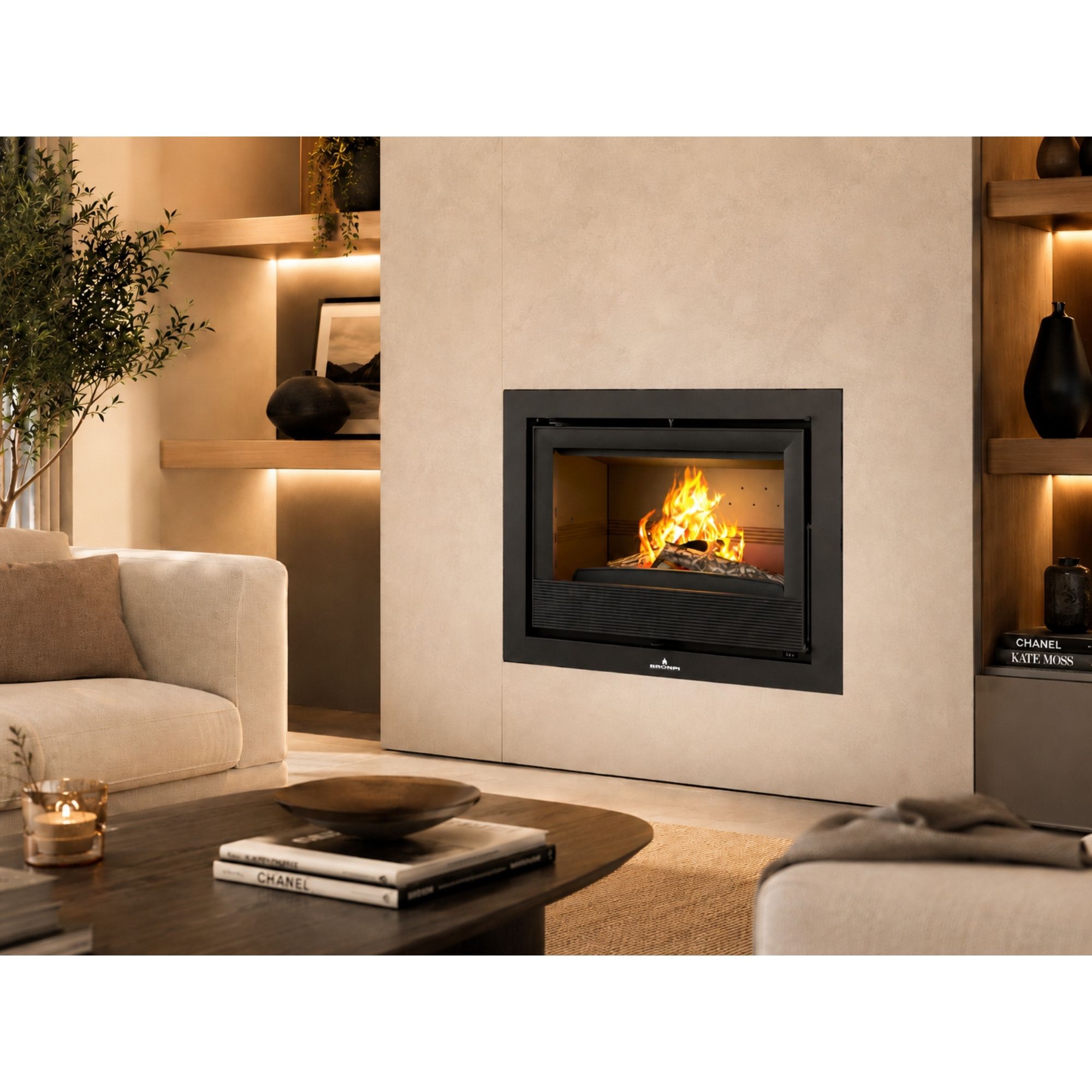 Insert à bois ventilé canalisable - BRONPI Paris 90 14 kW