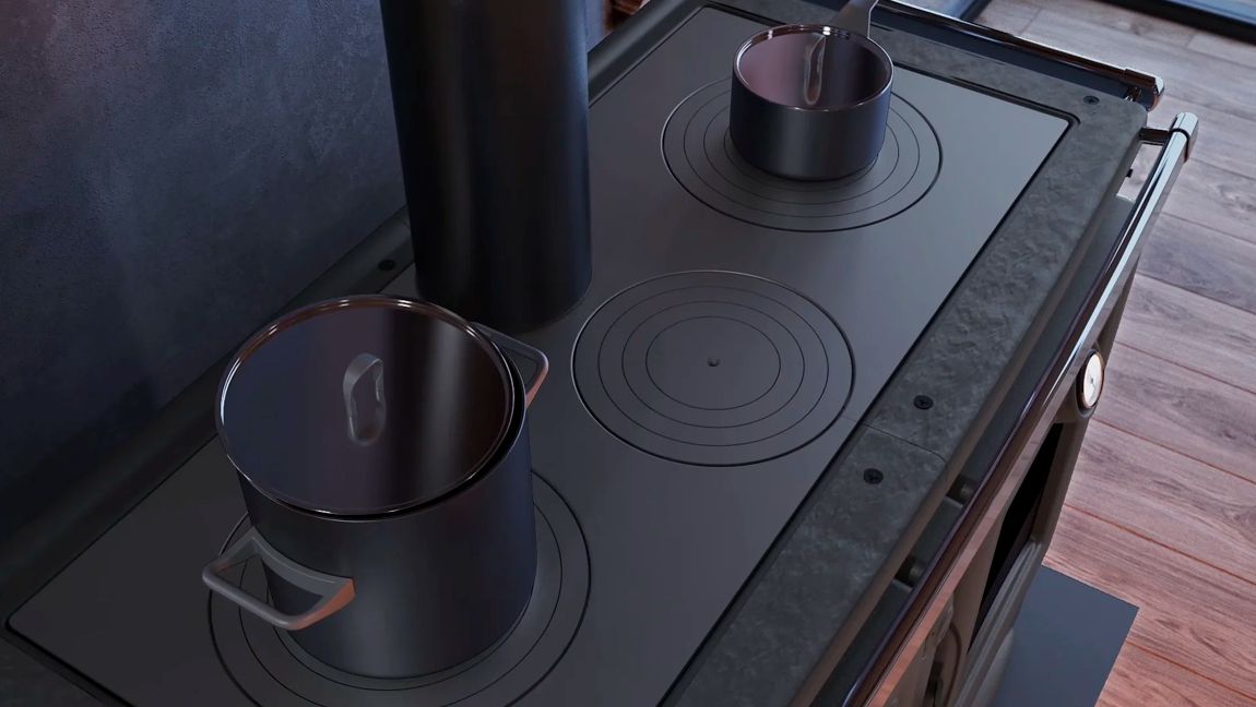 Cuisinière à bois raccordable en fonte - LA NORDICA Alaska.16 12 kW