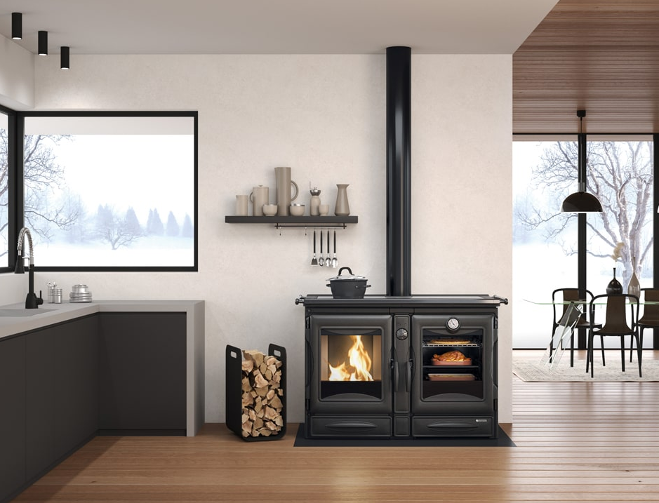 Cuisinière à bois raccordable en fonte - LA NORDICA Alaska.16 12 kW