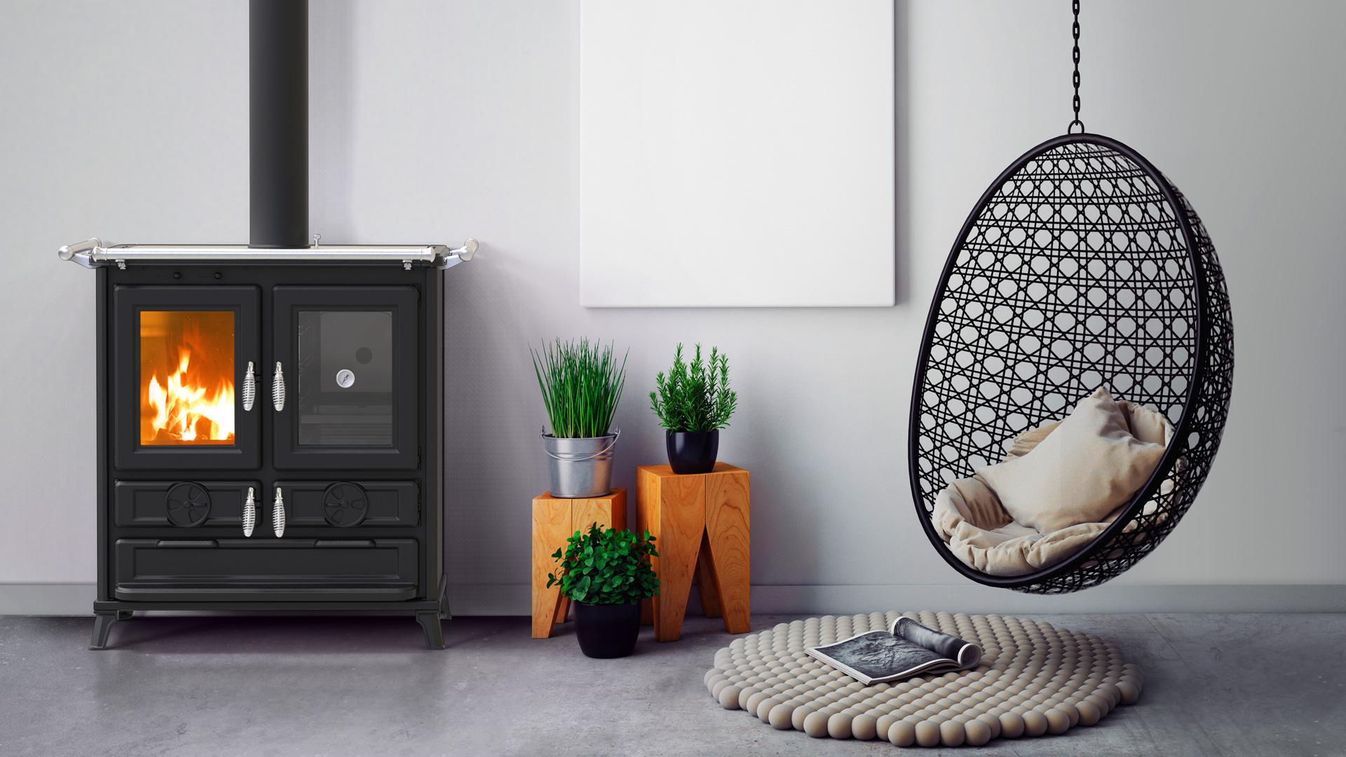 Cuisinière à bois en fonte - THERMOROSSI Klaretta Evo 8.2 kW