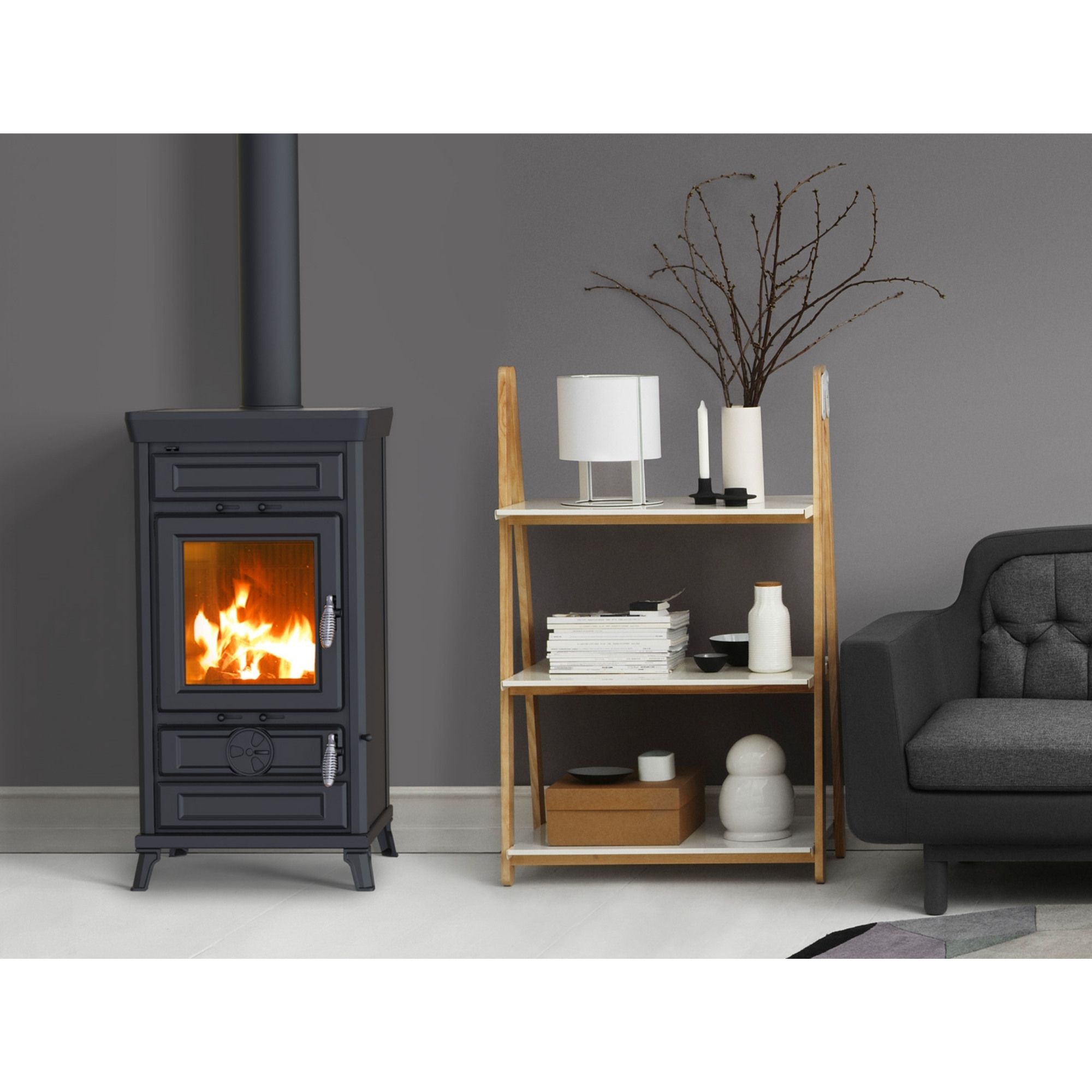 Poêle à bois en fonte - THERMOROSSI Ilaria Evo6 Easy 11.4 kW