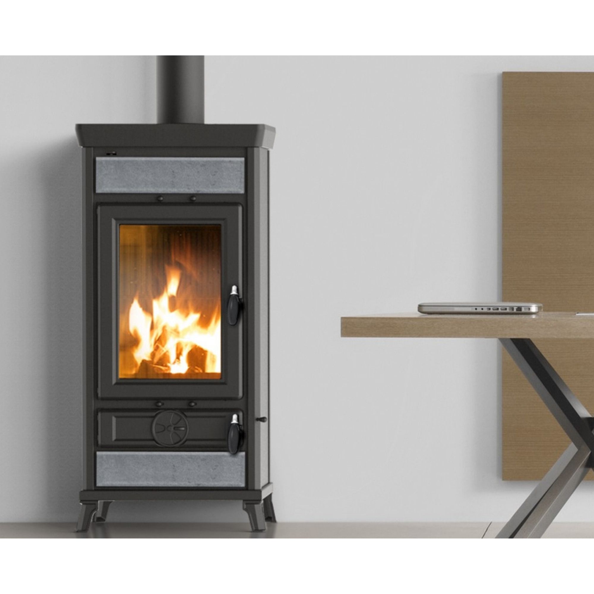 Poêle à bois en pierre - THERMOROSSI Vittoria Evo6 Stone 12.7 kW