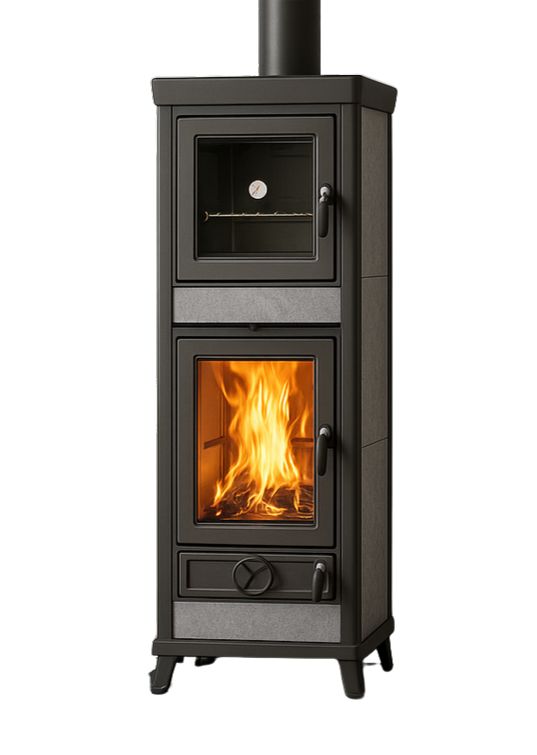 Poêle à bois avec four en pierre - THERMOROSSI Anna Evo5 Stone 12.5 kW