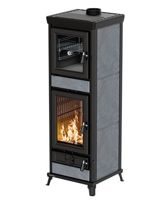 Poêle à bois avec four en pierre - THERMOROSSI Anna Evo5 Stone 12.5 kW