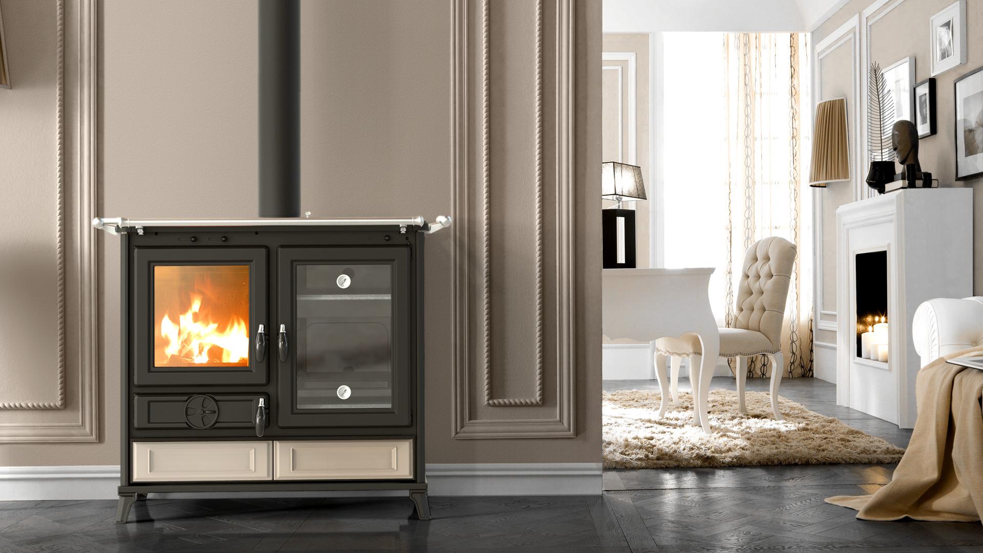 Cuisinière à bois en céramique - THERMOROSSI Margherita Evo 12.1 kW