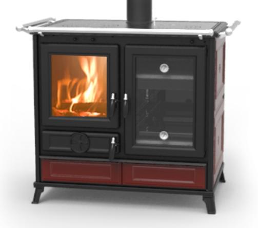 Cuisinière à bois en céramique - THERMOROSSI Margherita Evo 12.1 kW