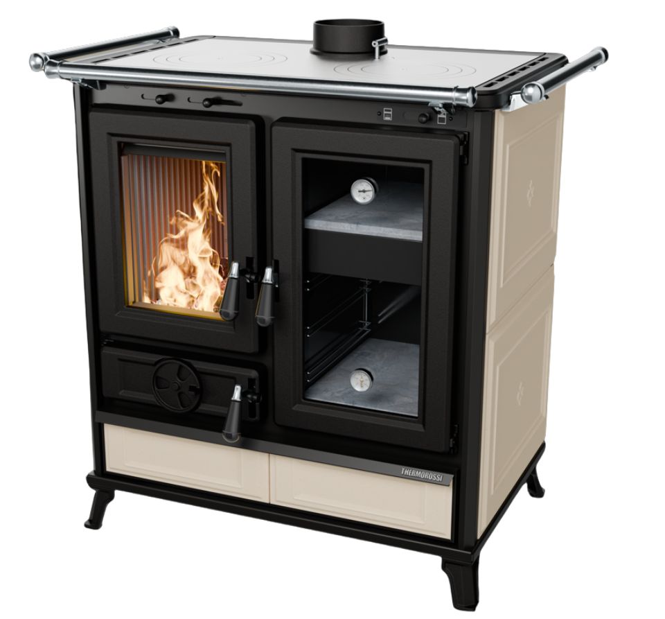 Cuisinière à bois en céramique - THERMOROSSI Melissa Evo Maiolica 7.8 kW