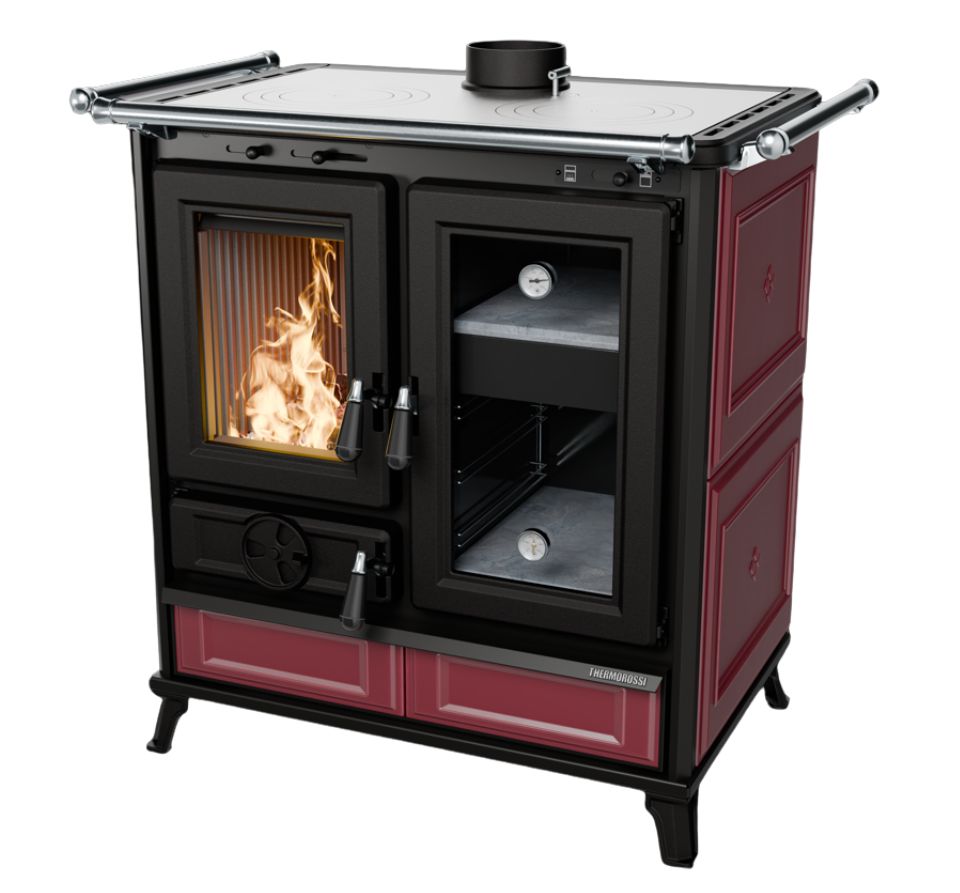 Cuisinière à bois en céramique - THERMOROSSI Melissa Evo Maiolica 7.8 kW