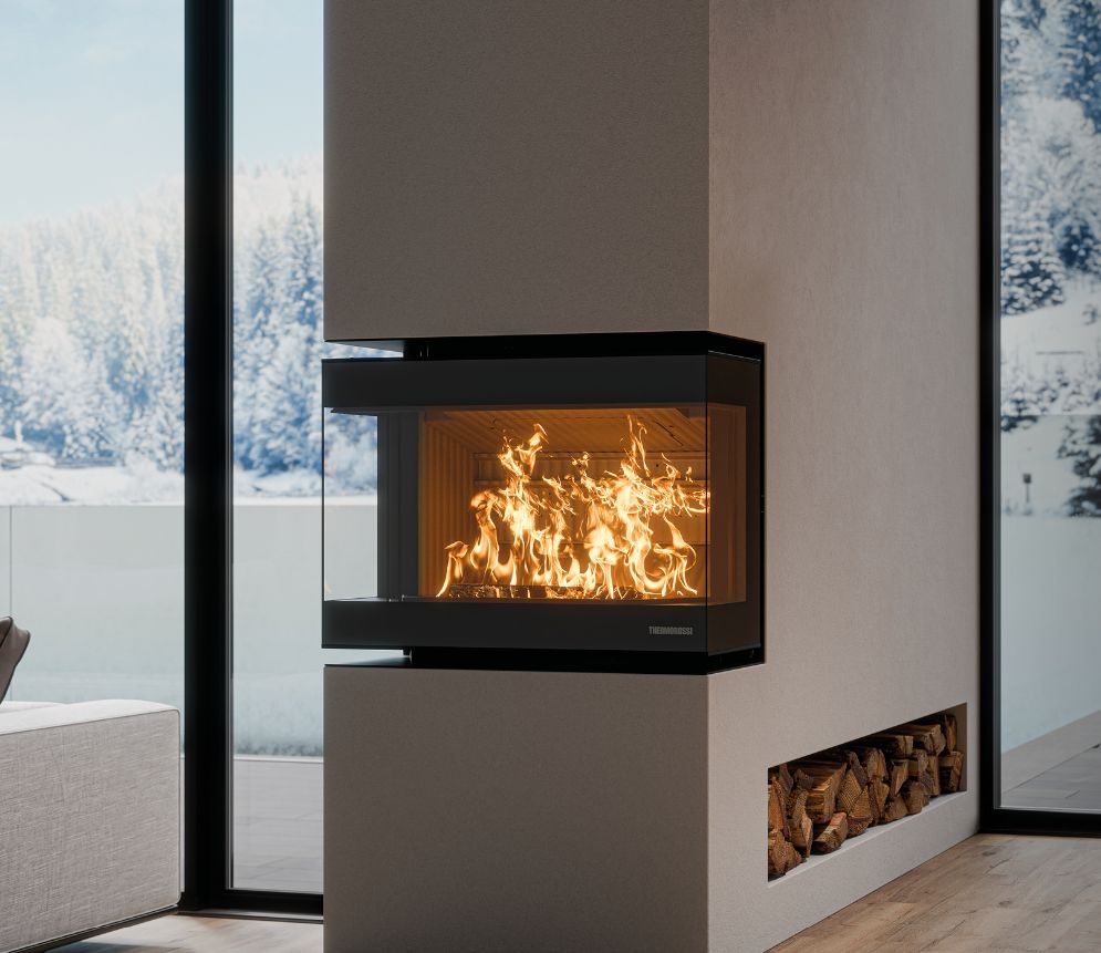 Insert à bois 3 vitres premium - THERMOROSSI Panorama 5.7 kW