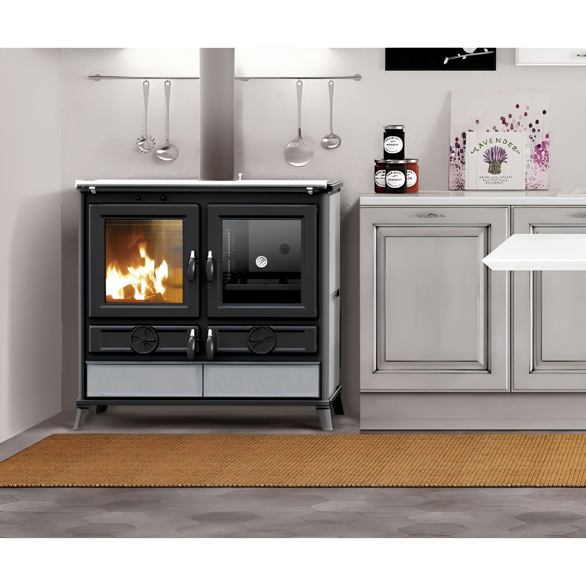 Cuisinière à bois en pierre - THERMOROSSI Viola Evo Stone 12.1 kW