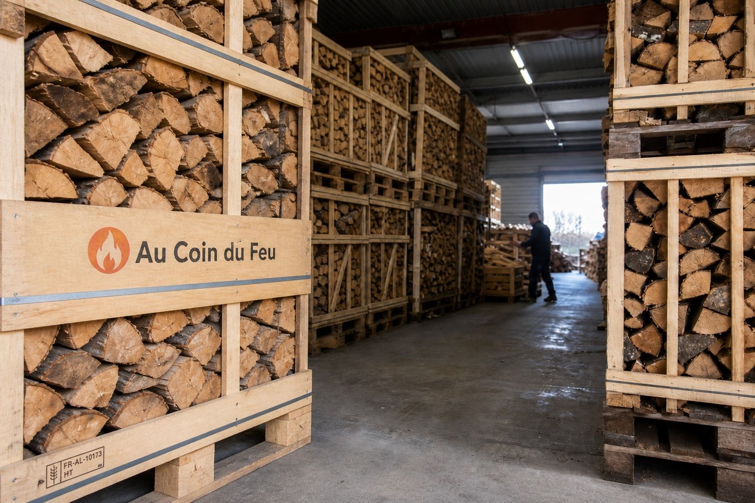 Bois de chauffage en stock